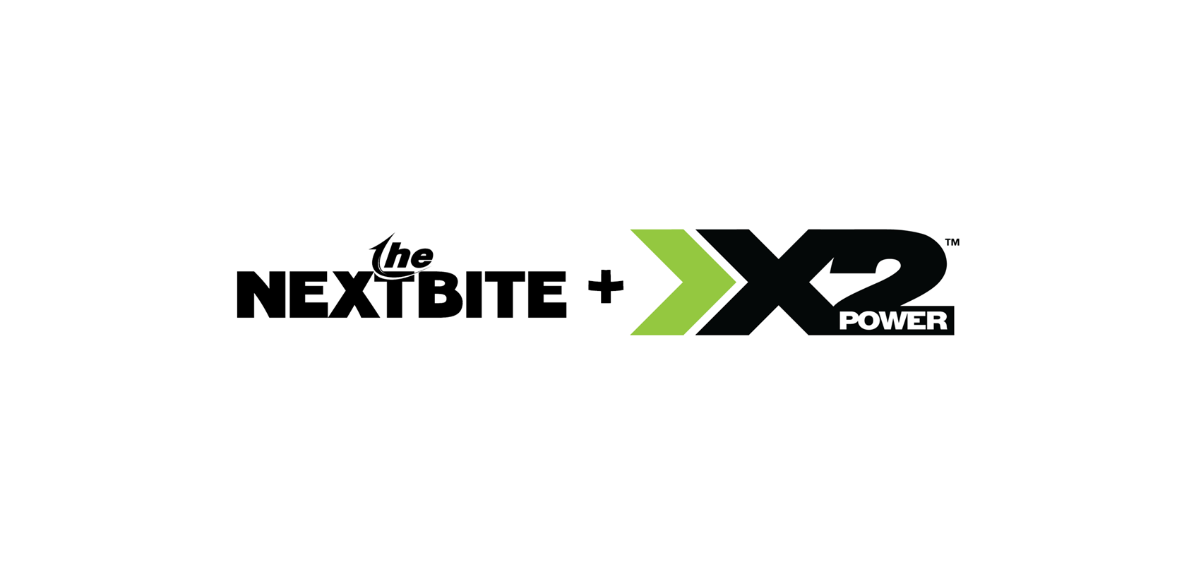 The Next Bite TV and X2Power Batteries logos