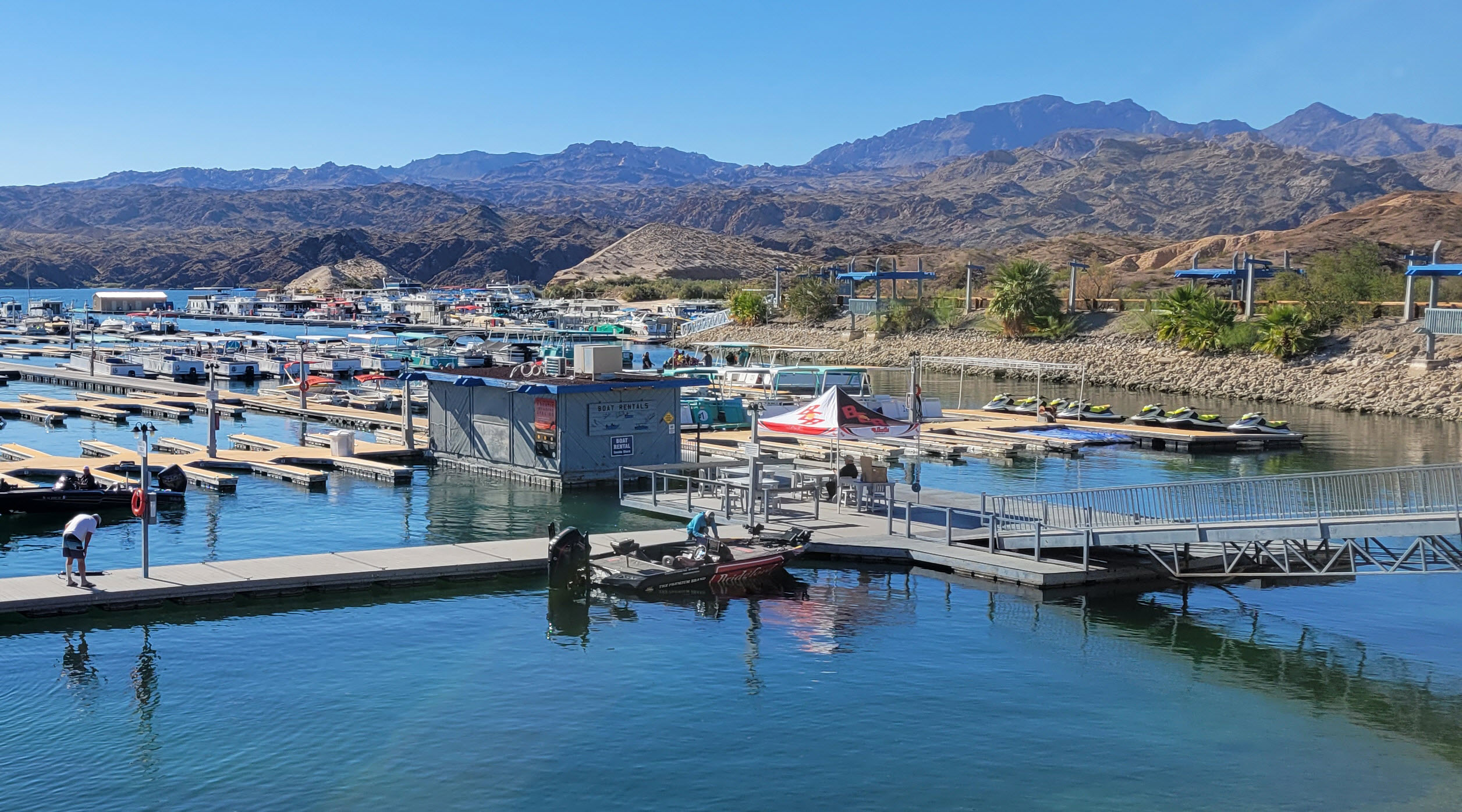 The 2023 WON Bass U.S. Open launches will be from Katherine Landing at Lake Mohave Marina.