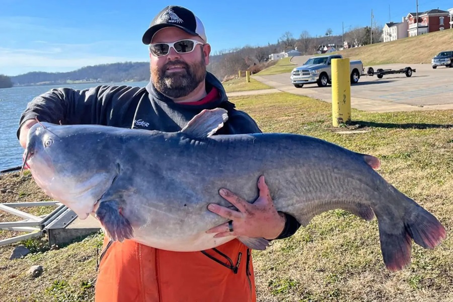 Michael John Drake's West Virginia blue catfish state record