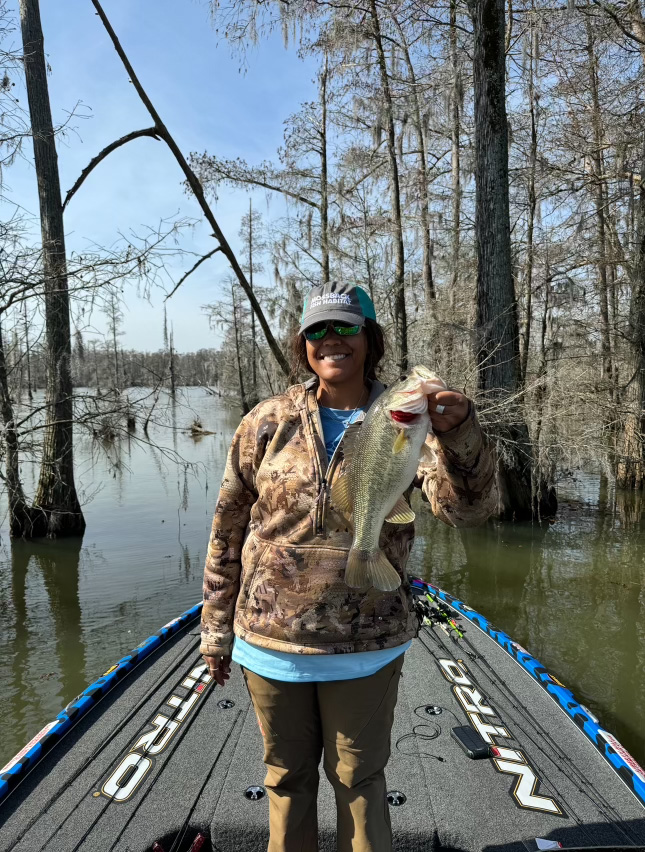 Anastasia Patterson poses with bass